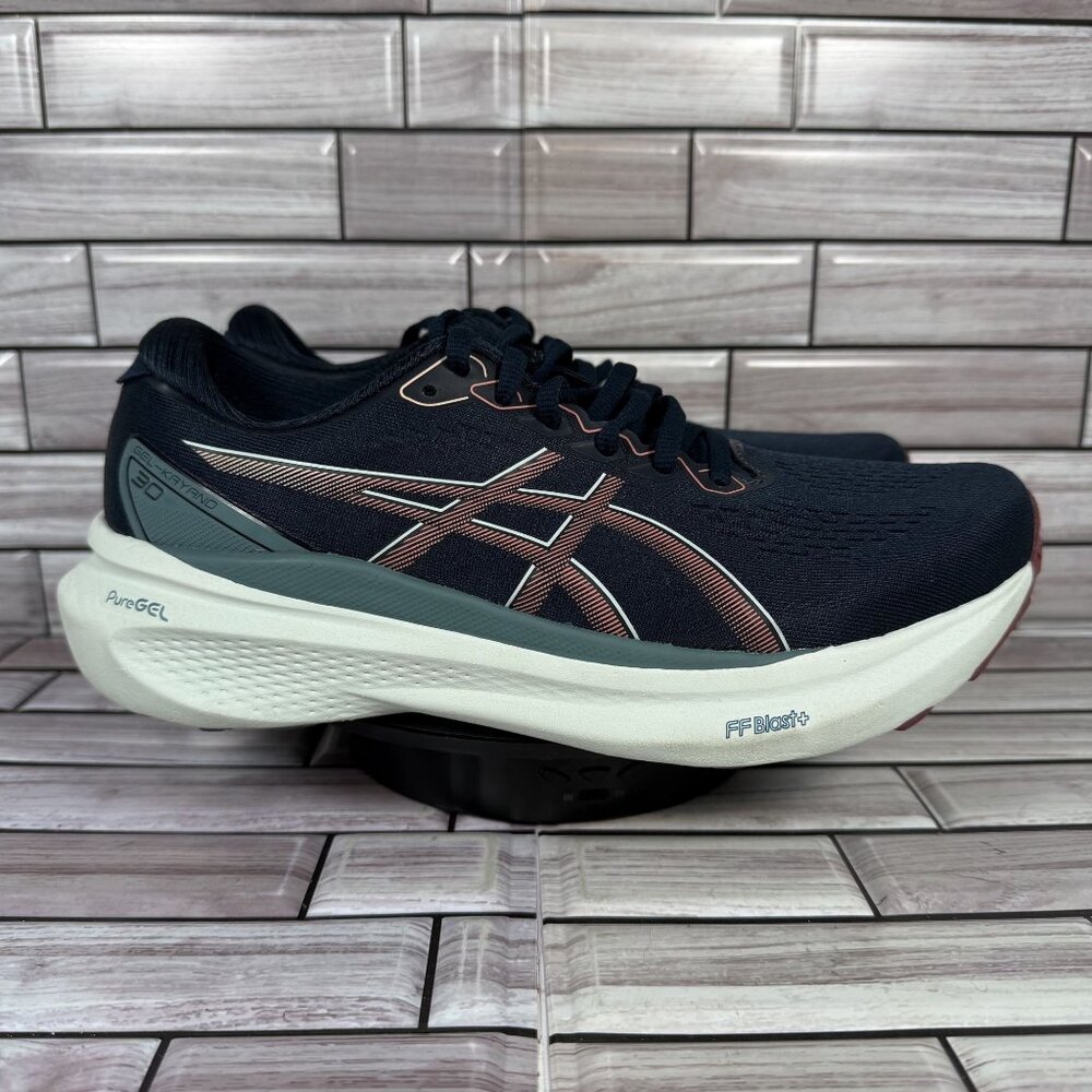Asics Women's Black with Rose Gold Accent Running Sneakers